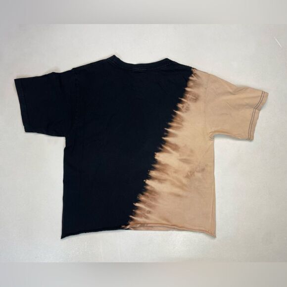 Pink Floyd Dark Side Of The Moon Crop T-shirt Women Small Black Tie Dye Music - Picture 3 of 5